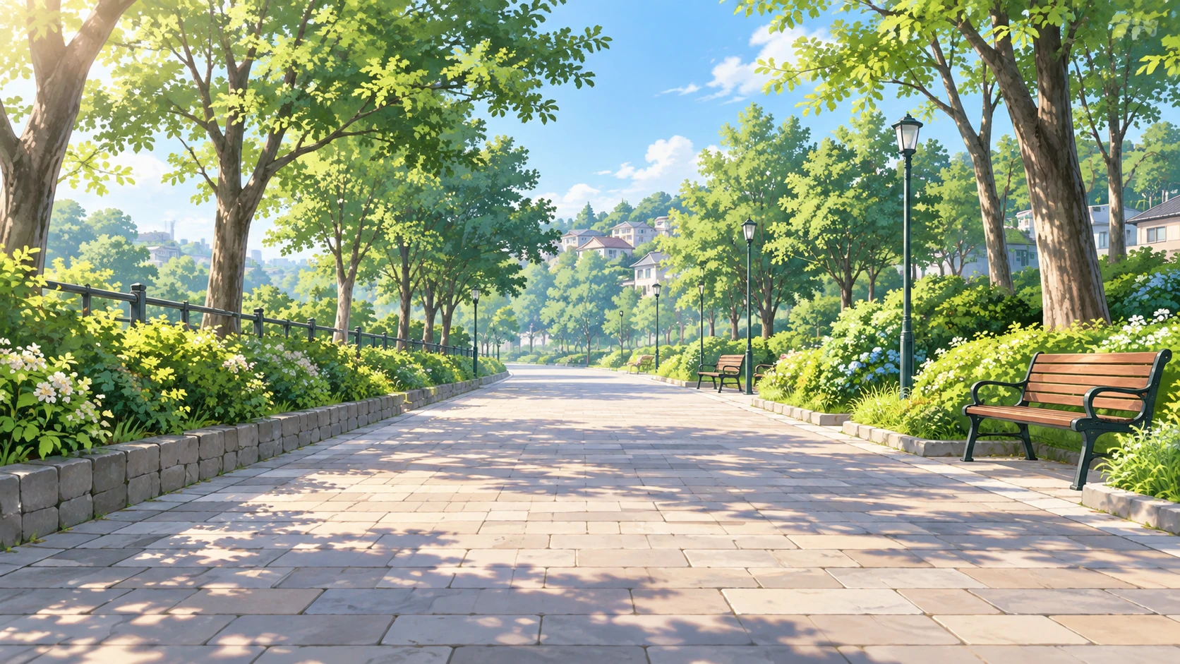 公園の人物なし背景
